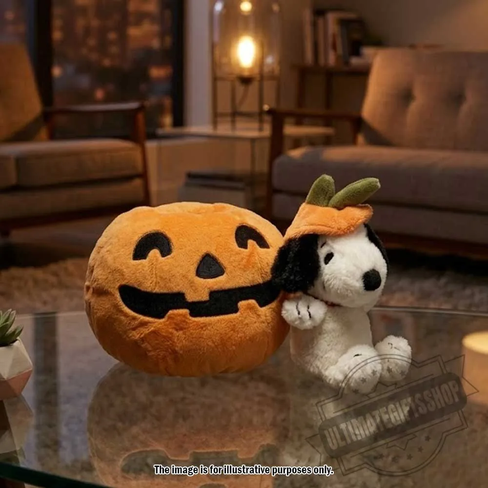 Halloween Snoopy Plush Toy with Pumpkin Costume (1) Halloween Snoopy Plush Toy with Pumpkin Costume