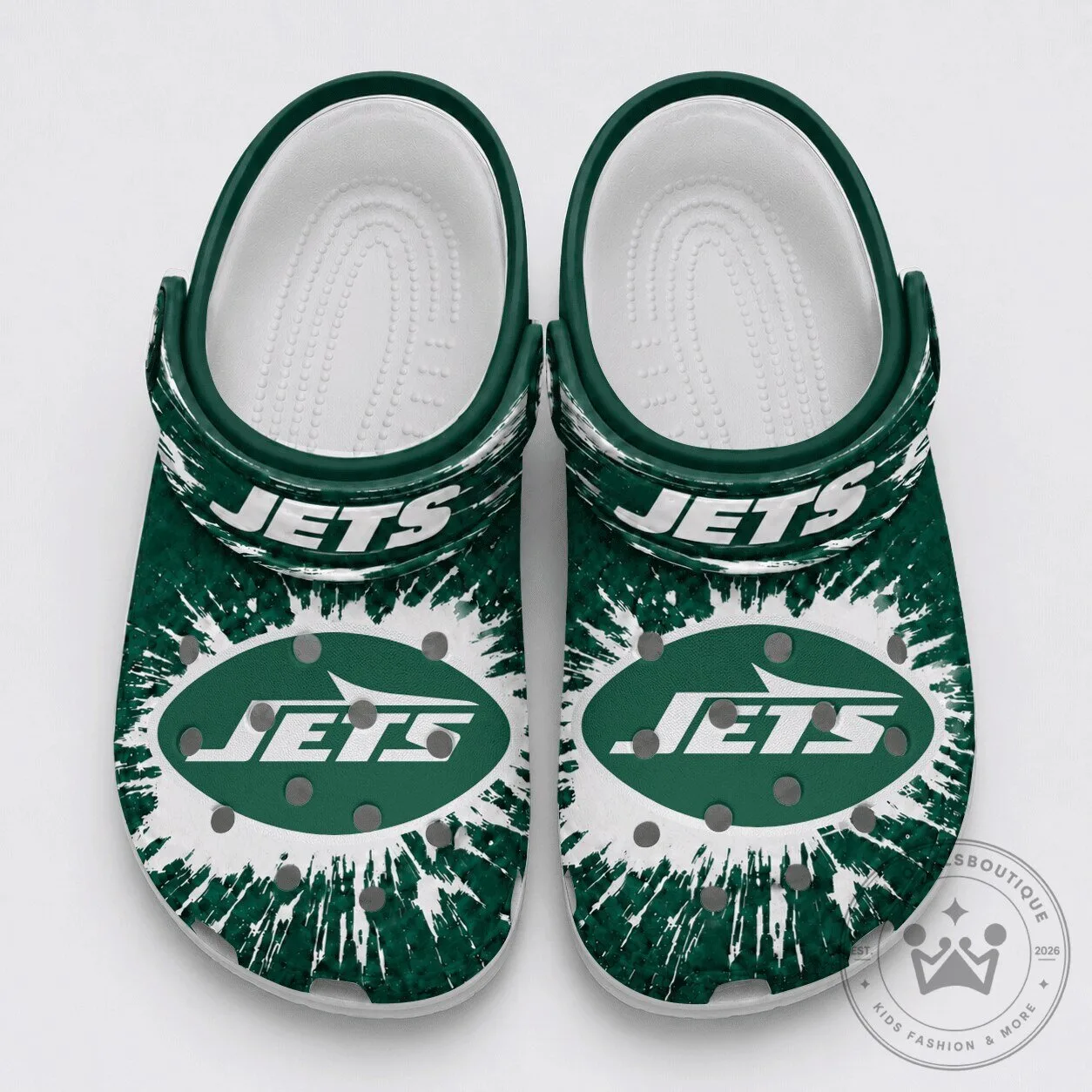 New York Jets NFL Splash Burst Fan Crocs Shoes