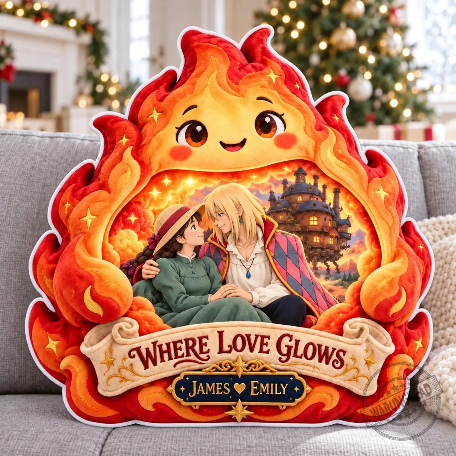 Howl's Moving Castle Where Love Glows Personalized Pillow 7 Howl