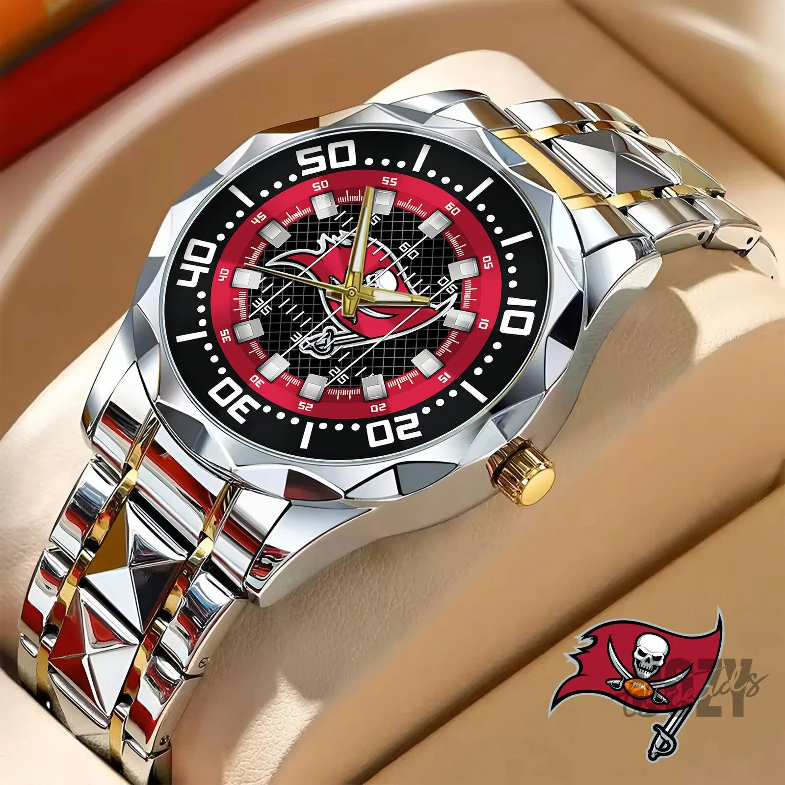 Tampa Bay Buccaneers NFL Football Team Logo Elegant Fashion Men's Watch