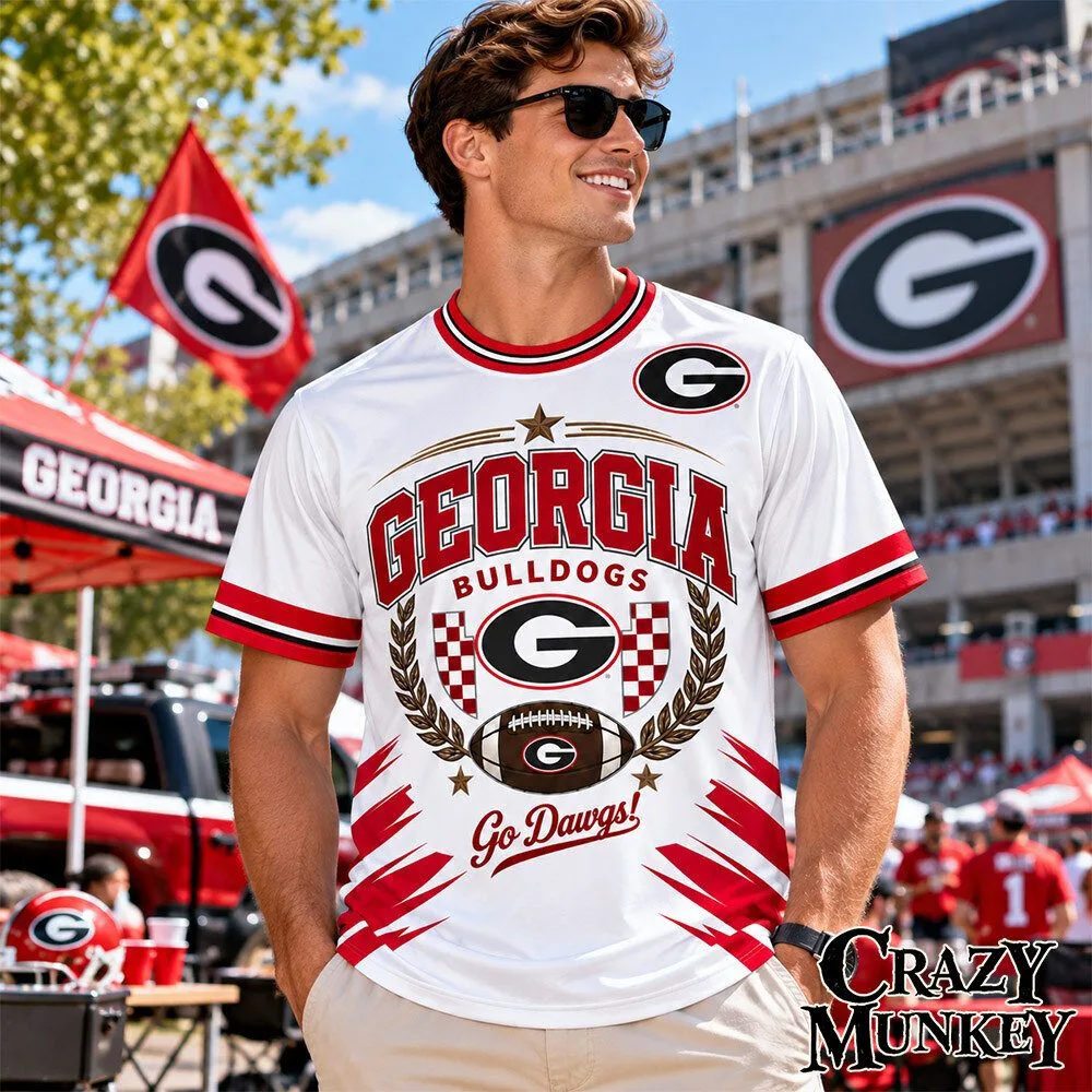 Georgia Bulldogs Go Dawgs Football Concept Fan T-Shirt | Apparel