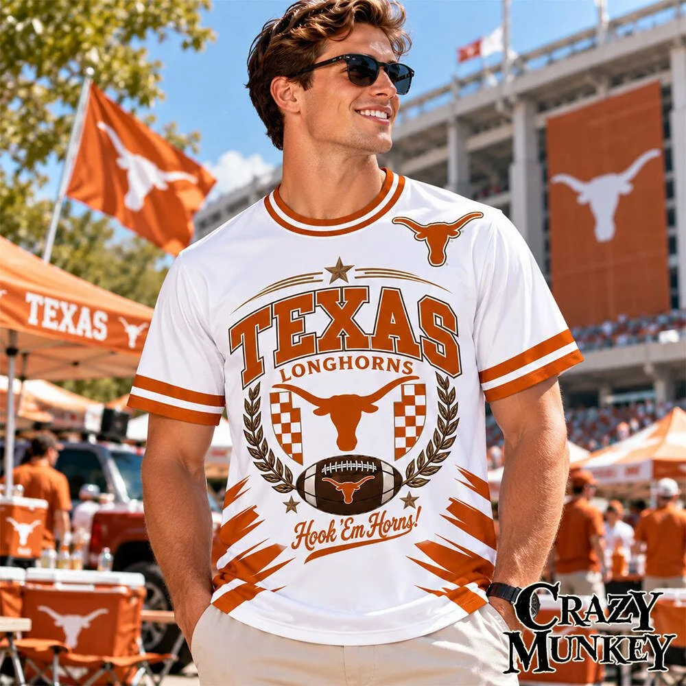 Texas Longhorns Hook Em Horns Football Concept Fan T-Shirt | Apparel