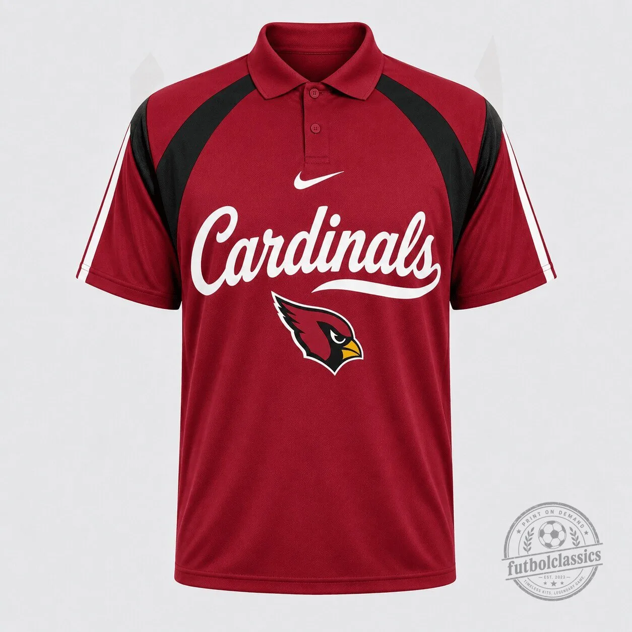 Arizona Cardinals Football Team Fan Apparel Polo Shirt for Men
