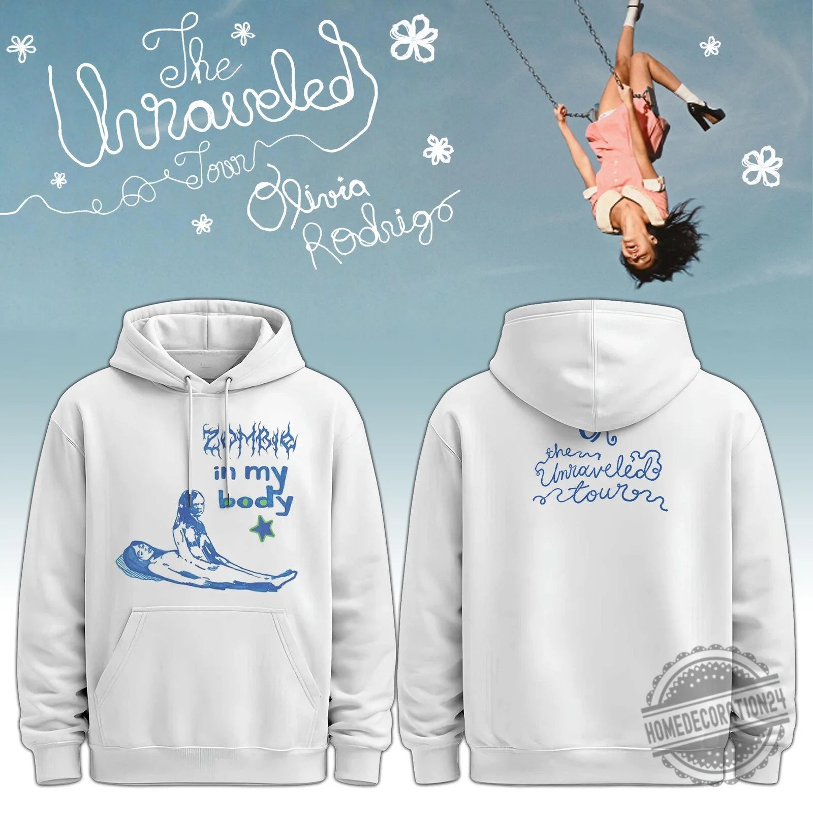 Olivia Rodrigo The Unraveled Tour Zombie In My Body Hoodie