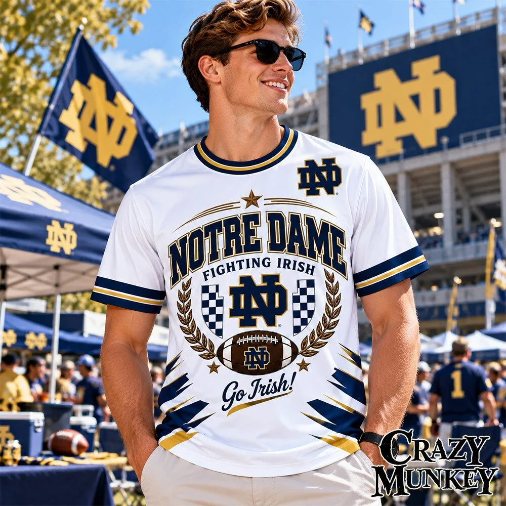 Notre Dame Fighting Irish Go Irish Football Concept Fan T-Shirt | Apparel