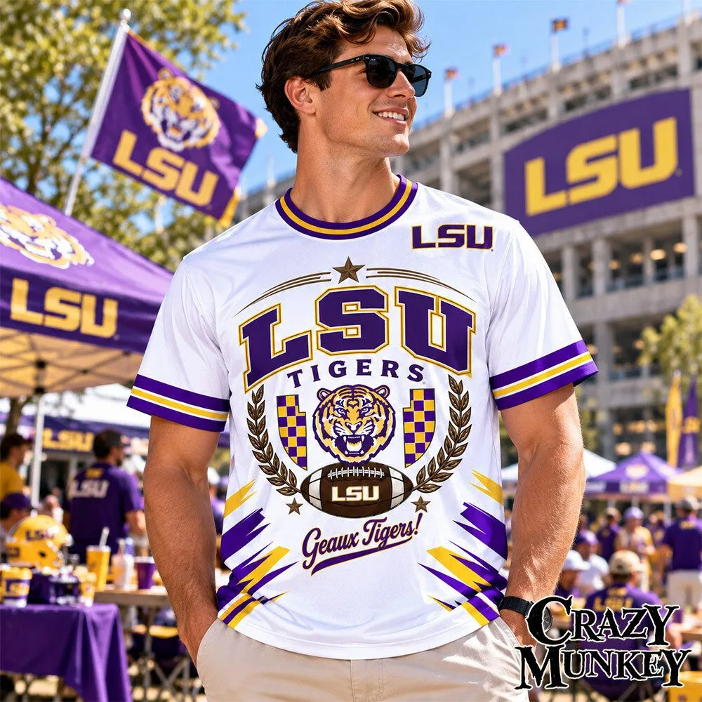 LSU Tigers Geaux Tigers Football Concept Fan T-Shirt | Apparel