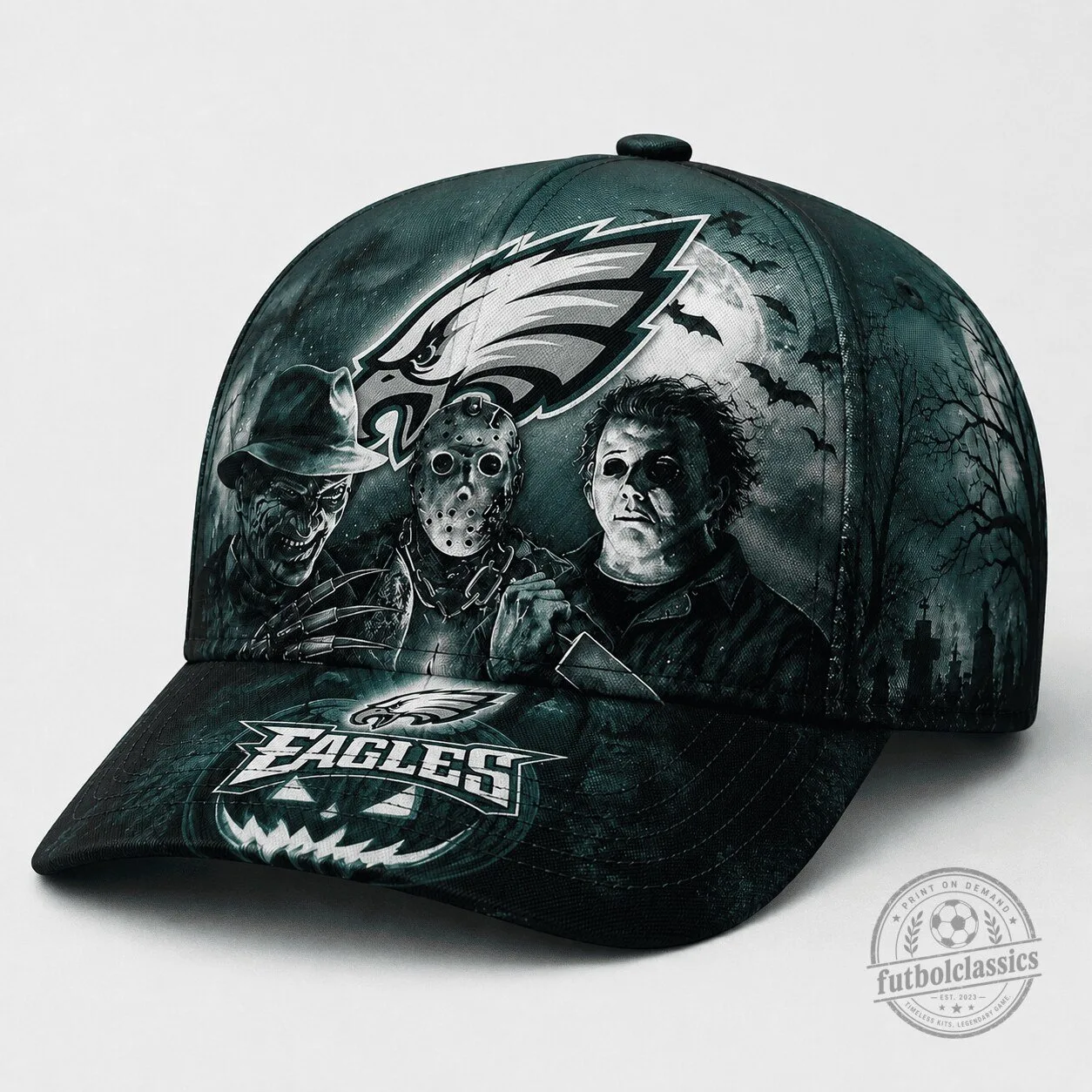 Philadelphia Eagles Horror Night Halloween Baseball Cap
