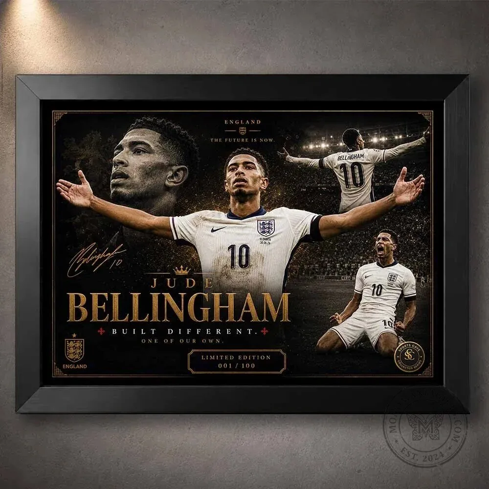 Jude Bellingham England Football Player Commemorative Wall Art Poster