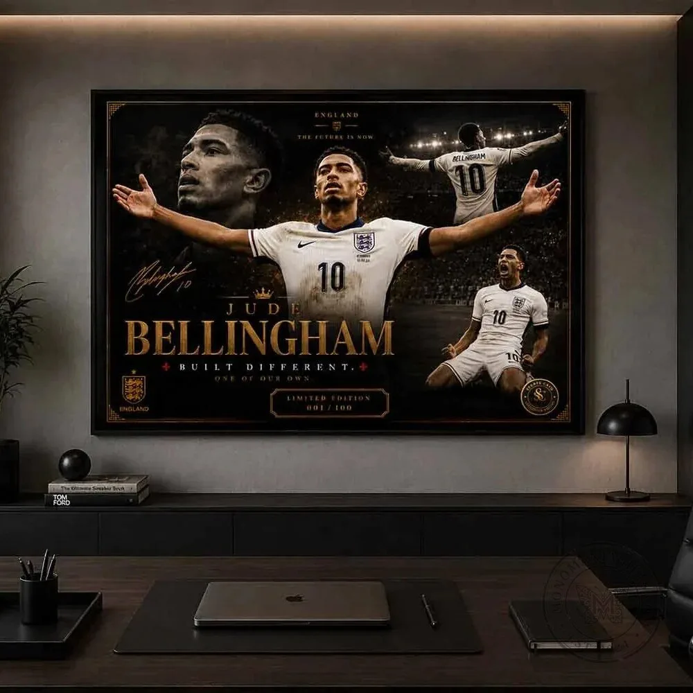 Jude Bellingham England Football Player Commemorative Wall Art Poster 8 Jude Bellingham England Football Player Commemorative Wall Art Poster