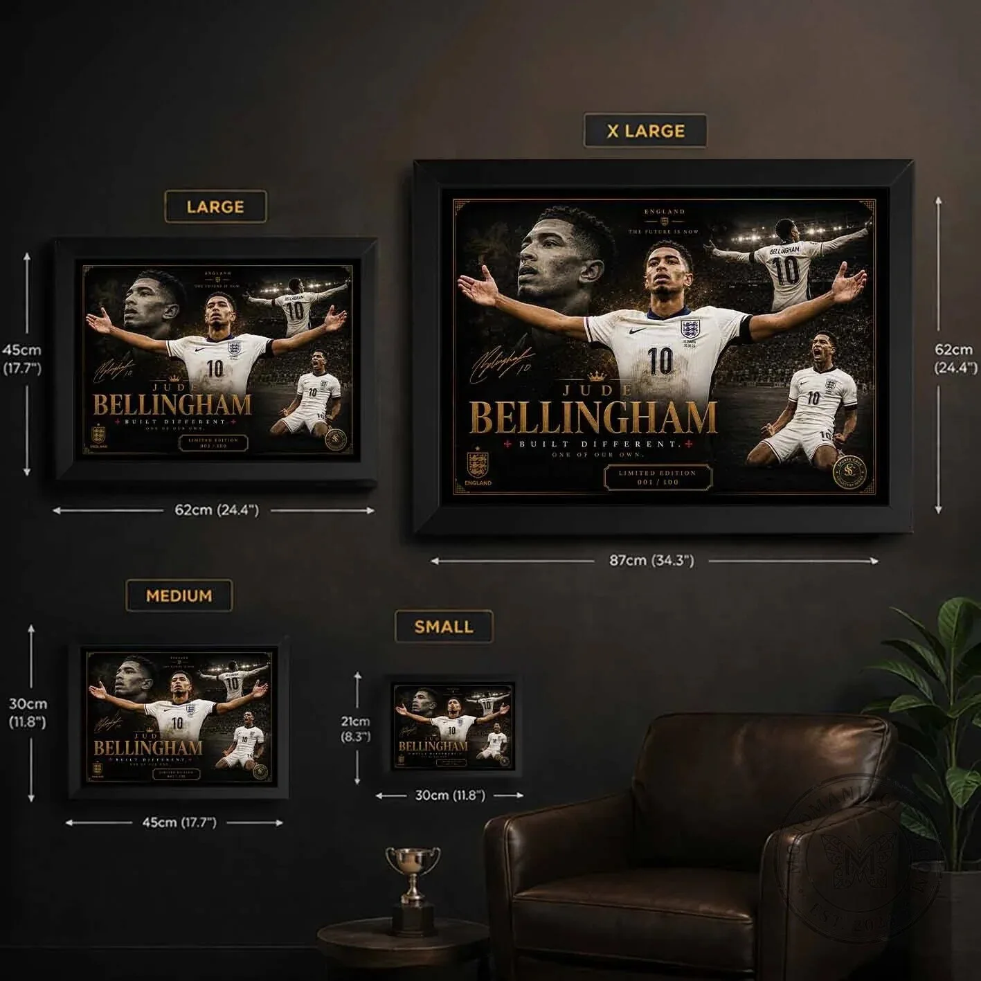 Jude Bellingham England Football Player Commemorative Wall Art Poster 10 Jude Bellingham England Football Player Commemorative Wall Art Poster