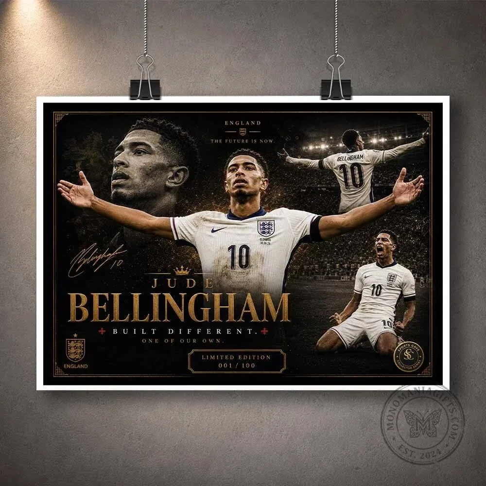 Jude Bellingham England Football Player Commemorative Wall Art Poster 12 Jude Bellingham England Football Player Commemorative Wall Art Poster