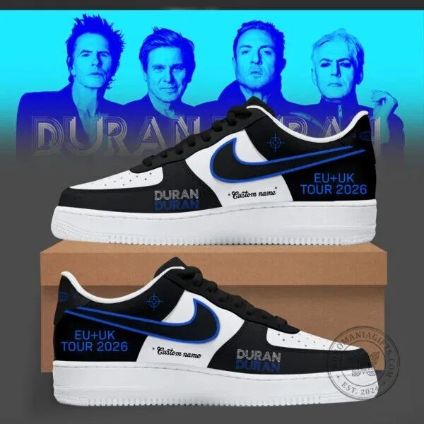 Duran Duran EU UK Tour 2026 Custom Name Black Sneakers