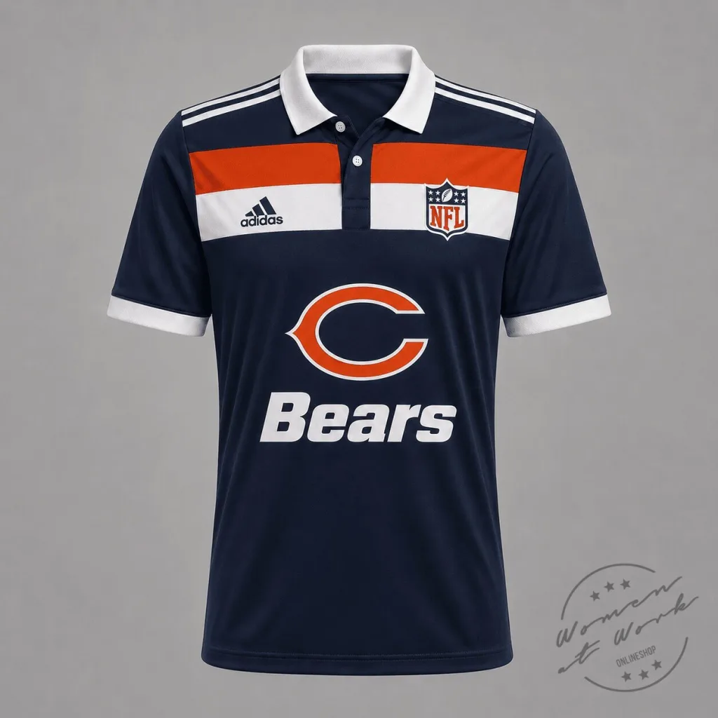 Chicago Bears Polo Shirt, Men's Navy Blue National Football League Polo Shirt Chicago Bears Polo Shirt, Men's Navy Blue National Football League Polo Shirt