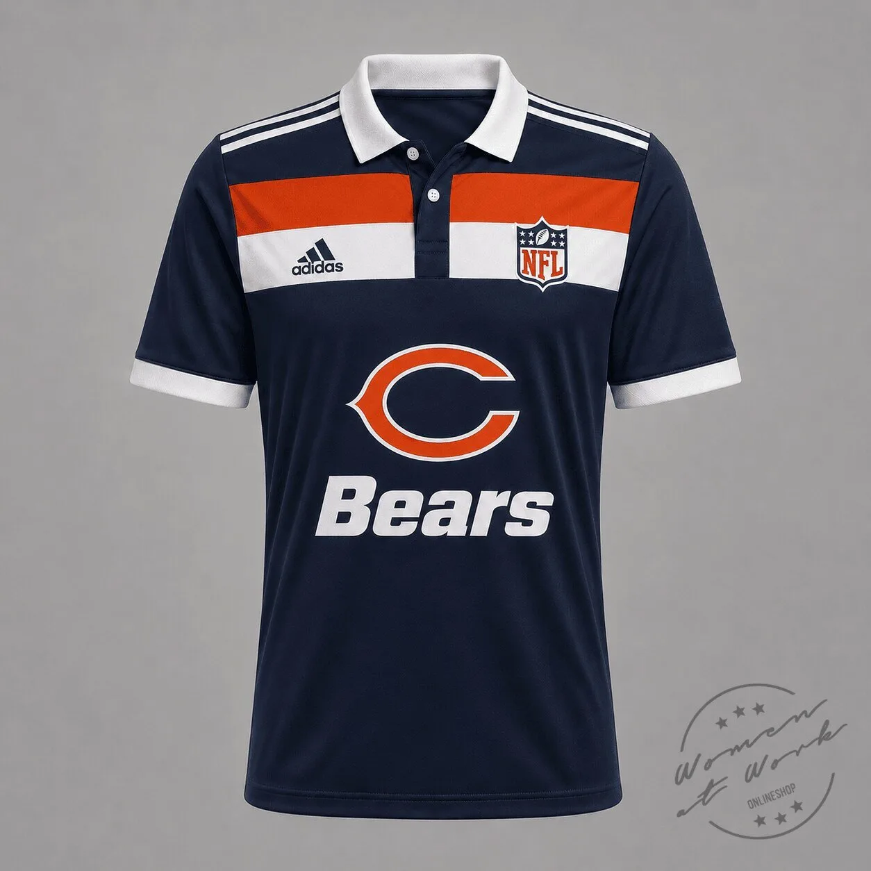 Chicago Bears Polo Shirt, Men's Navy Blue National Football League Polo Shirt 1 Chicago Bears Polo Shirt, Men