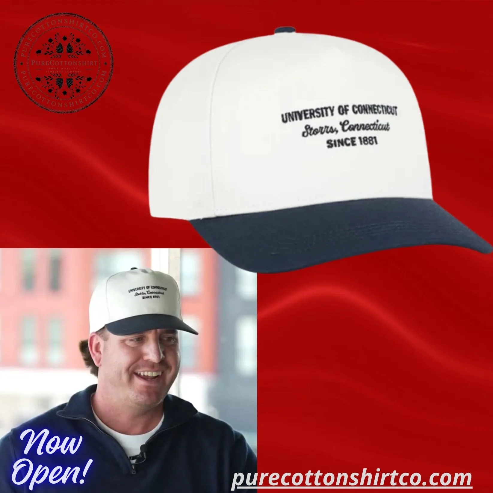 Tommy Cassell University of Connecticut Storrs Since 1881 Baseball Cap