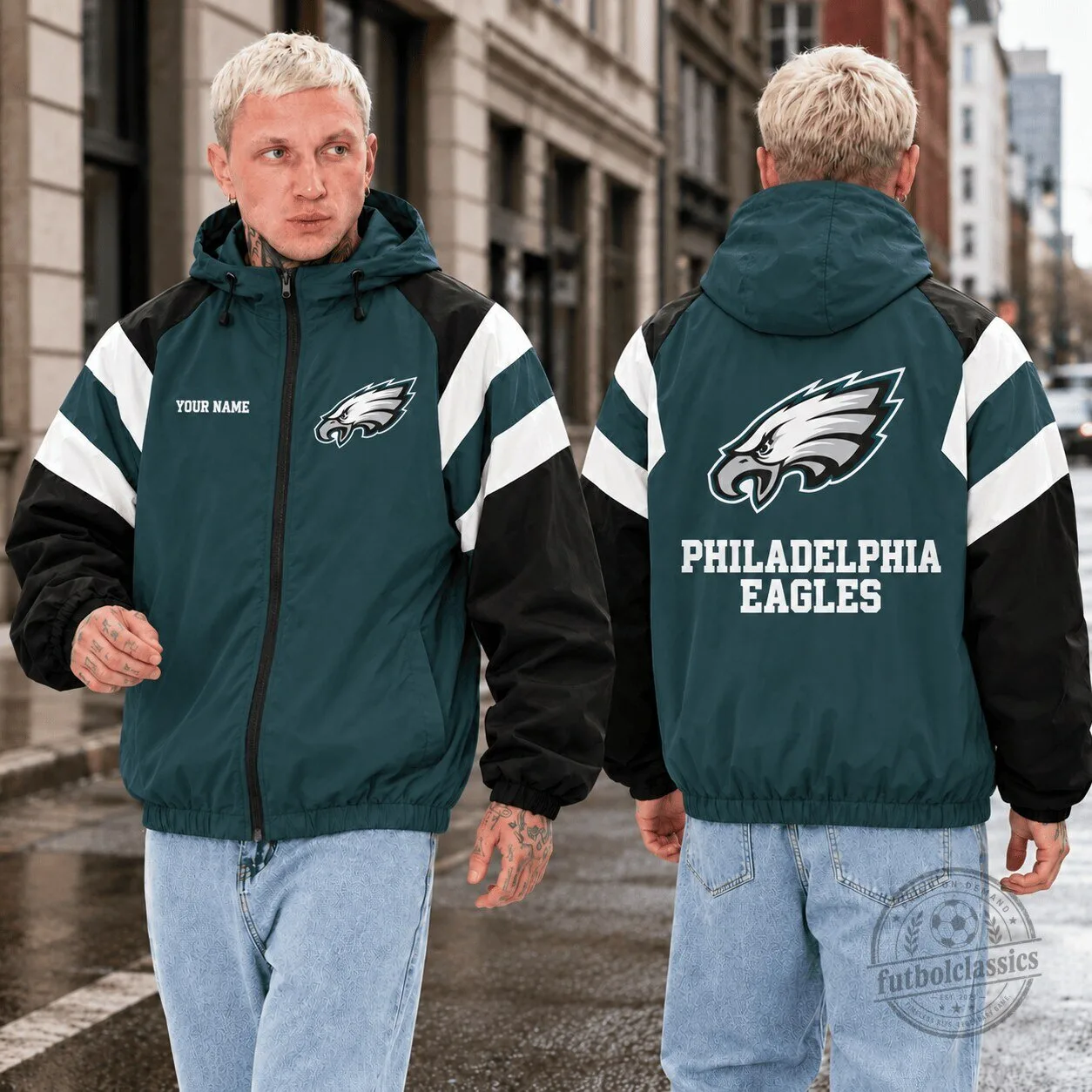 Philadelphia Eagles Fan Custom Name Outdoor Jacket