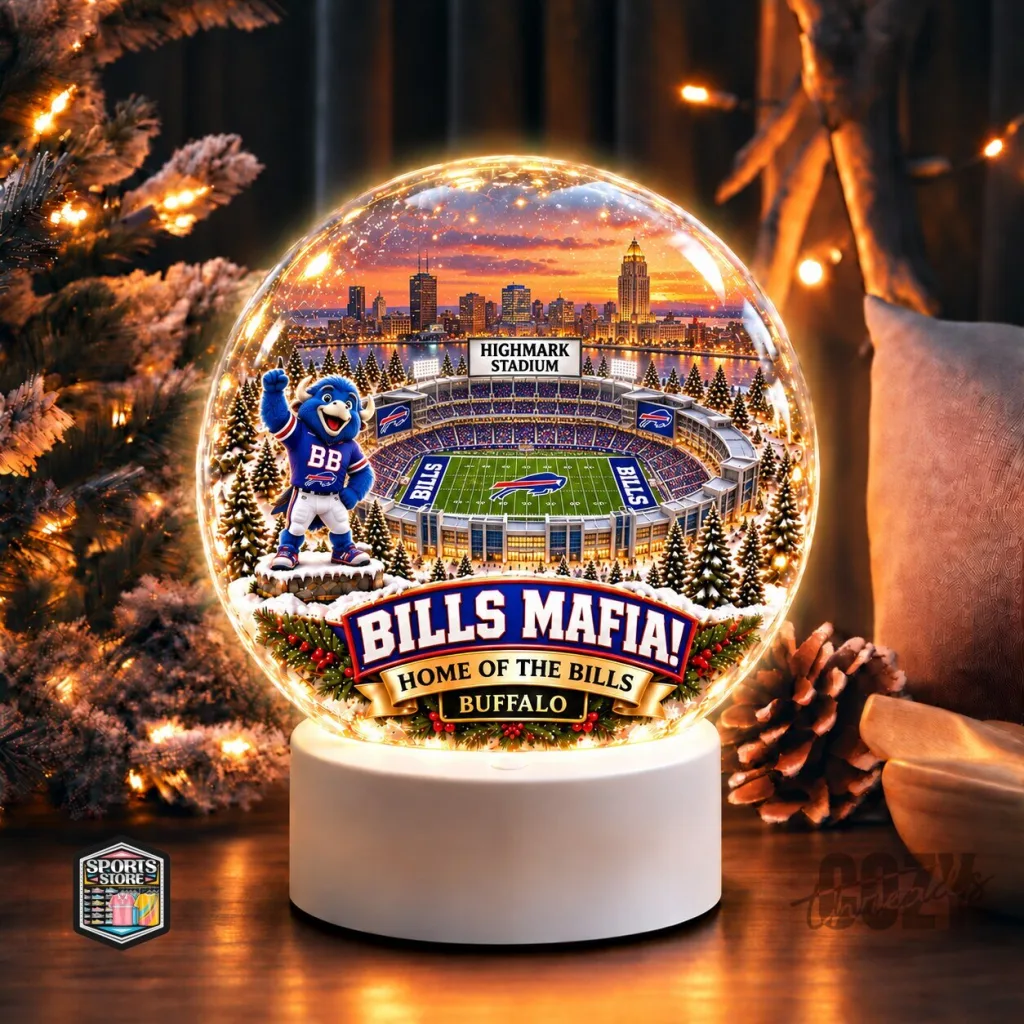 Buffalo Bills Mafia Highmark Stadium Snow Globe Home of the Bills Christmas Ornament Buffalo Bills Mafia Highmark Stadium Snow Globe Home of the Bills Christmas Ornament