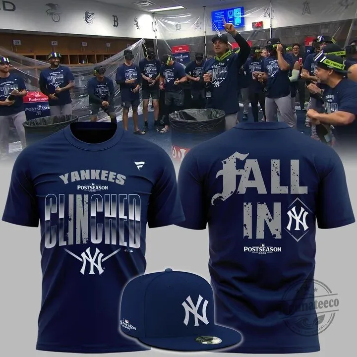 2026 Postseason Clinched Navy T-Shirt for New York Yankees Fans