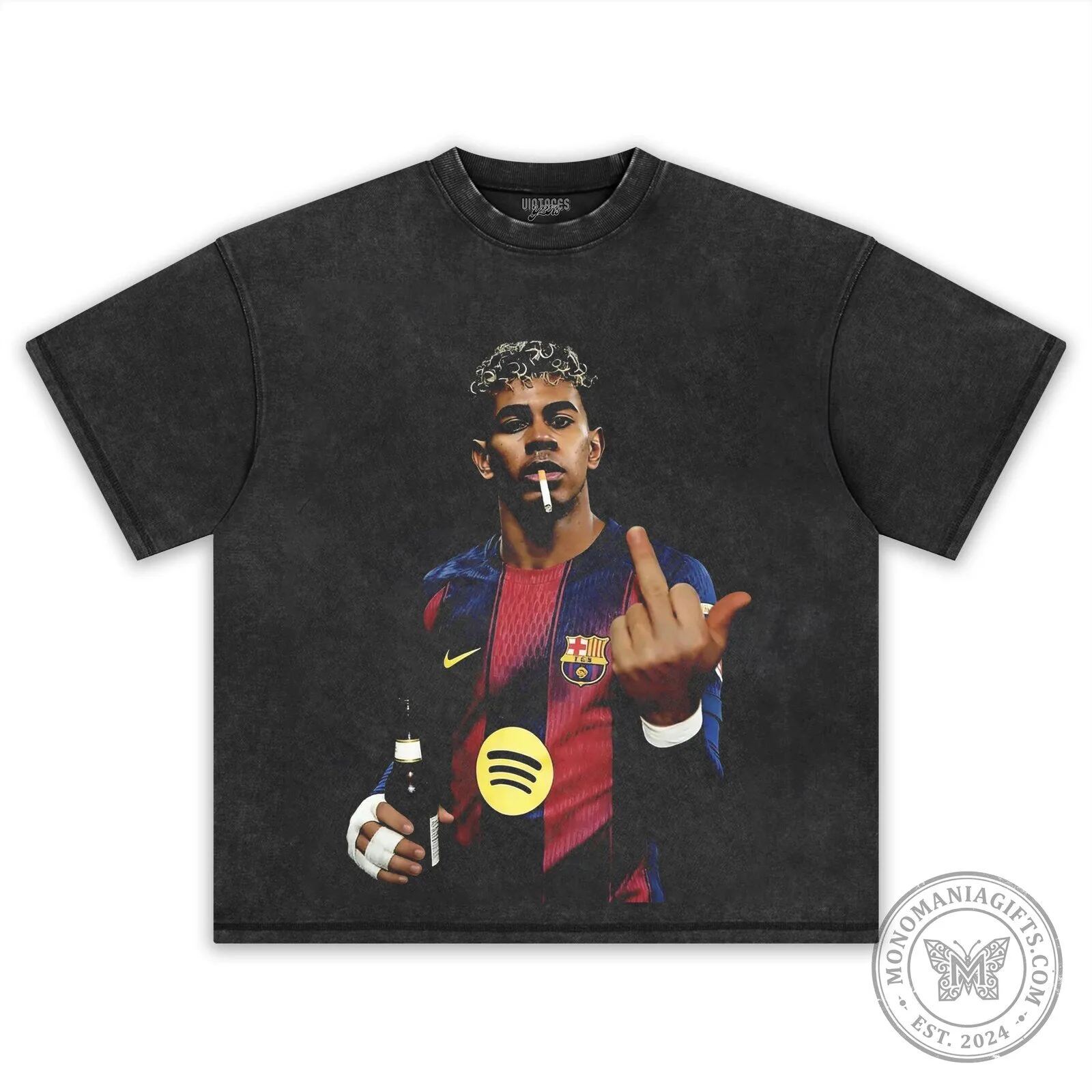 Lamine Yamal Barcelona Football Club Player Graphic Black T-Shirt 6 Lamine Yamal Barcelona Football Club Player Graphic Black T-Shirt
