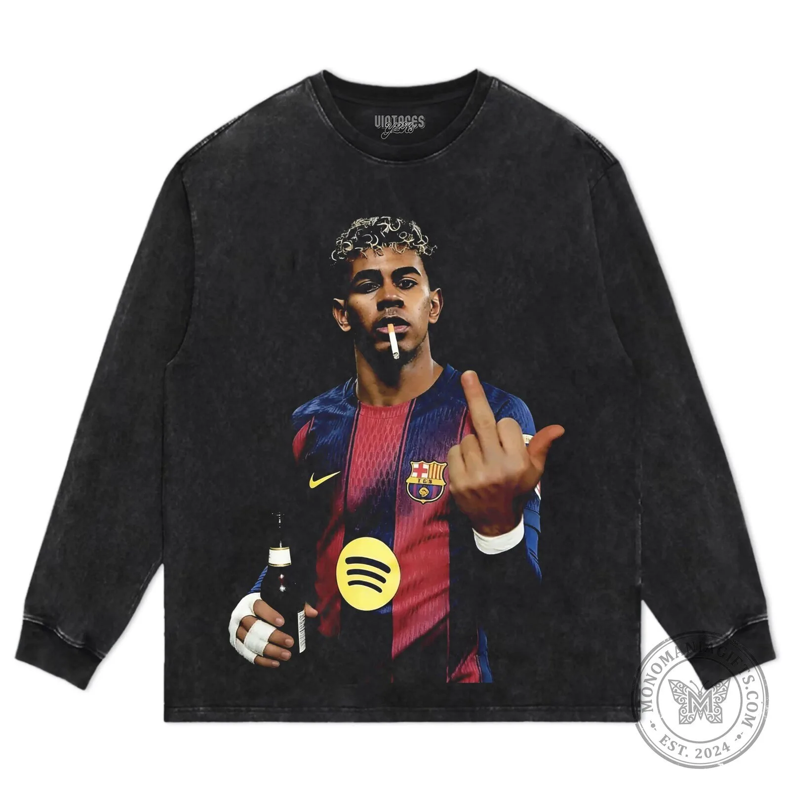 Lamine Yamal Barcelona Football Club Player Graphic Black T-Shirt 8 Lamine Yamal Barcelona Football Club Player Graphic Black T-Shirt