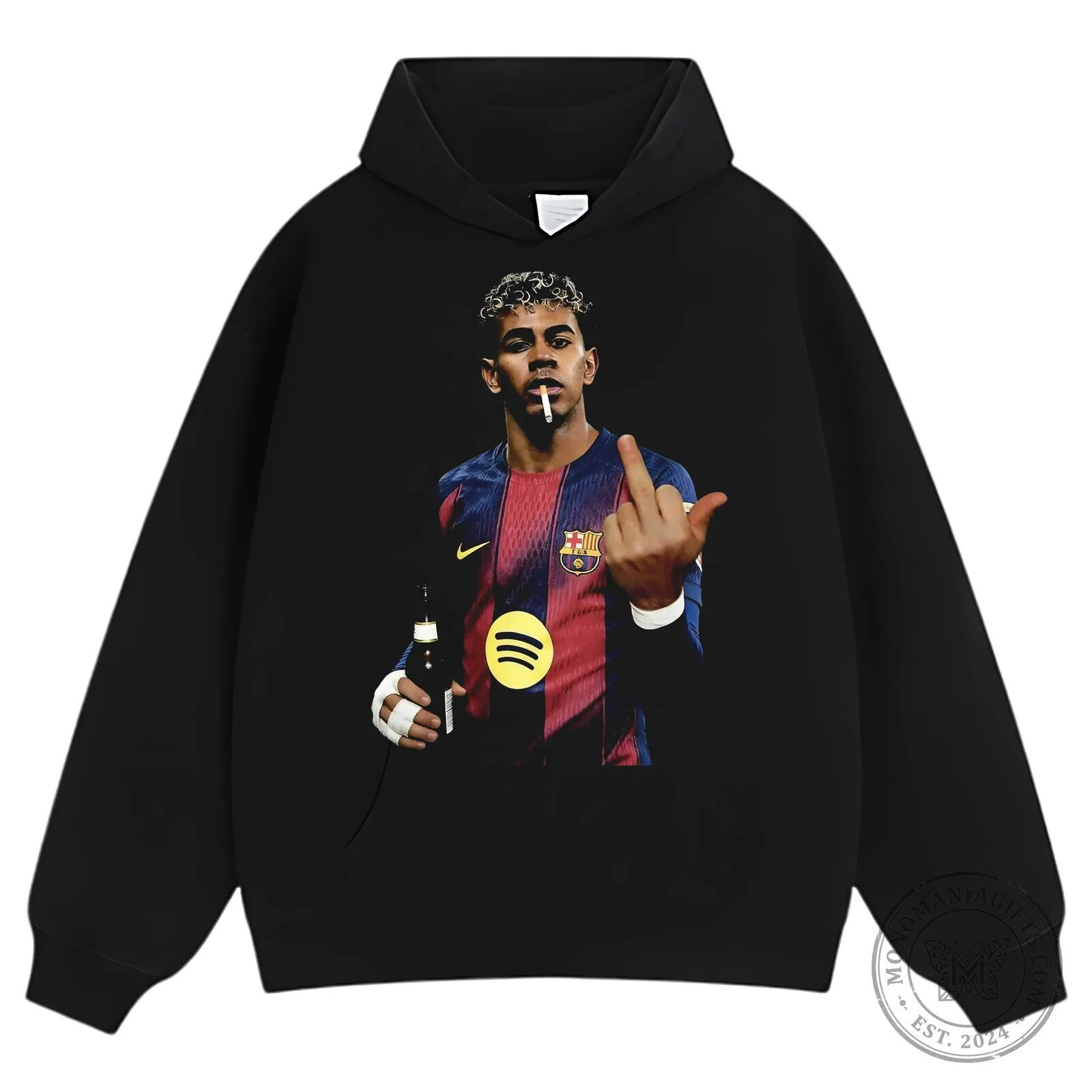 Lamine Yamal Barcelona Football Club Player Graphic Black T-Shirt 9 Lamine Yamal Barcelona Football Club Player Graphic Black T-Shirt