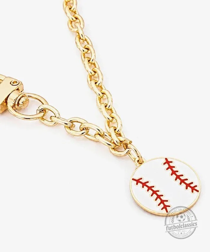Oakland Athletics Baseball Charm Chain Gold Tone Keychain Accessory 12 Oakland Athletics Baseball Charm Chain Gold Tone Keychain Accessory
