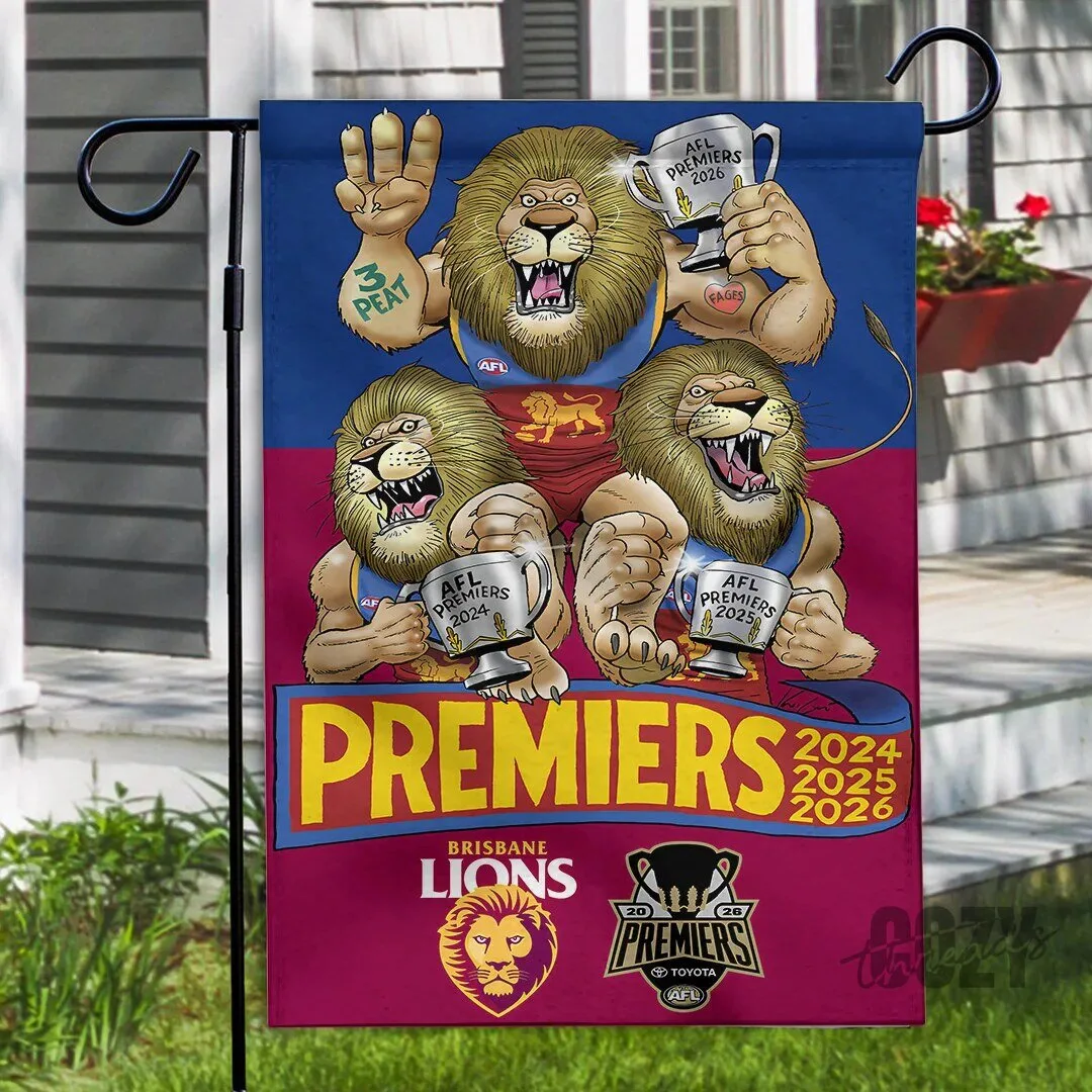 Brisbane Lions AFL Premiers 2024 2025 2026 Garden Flag