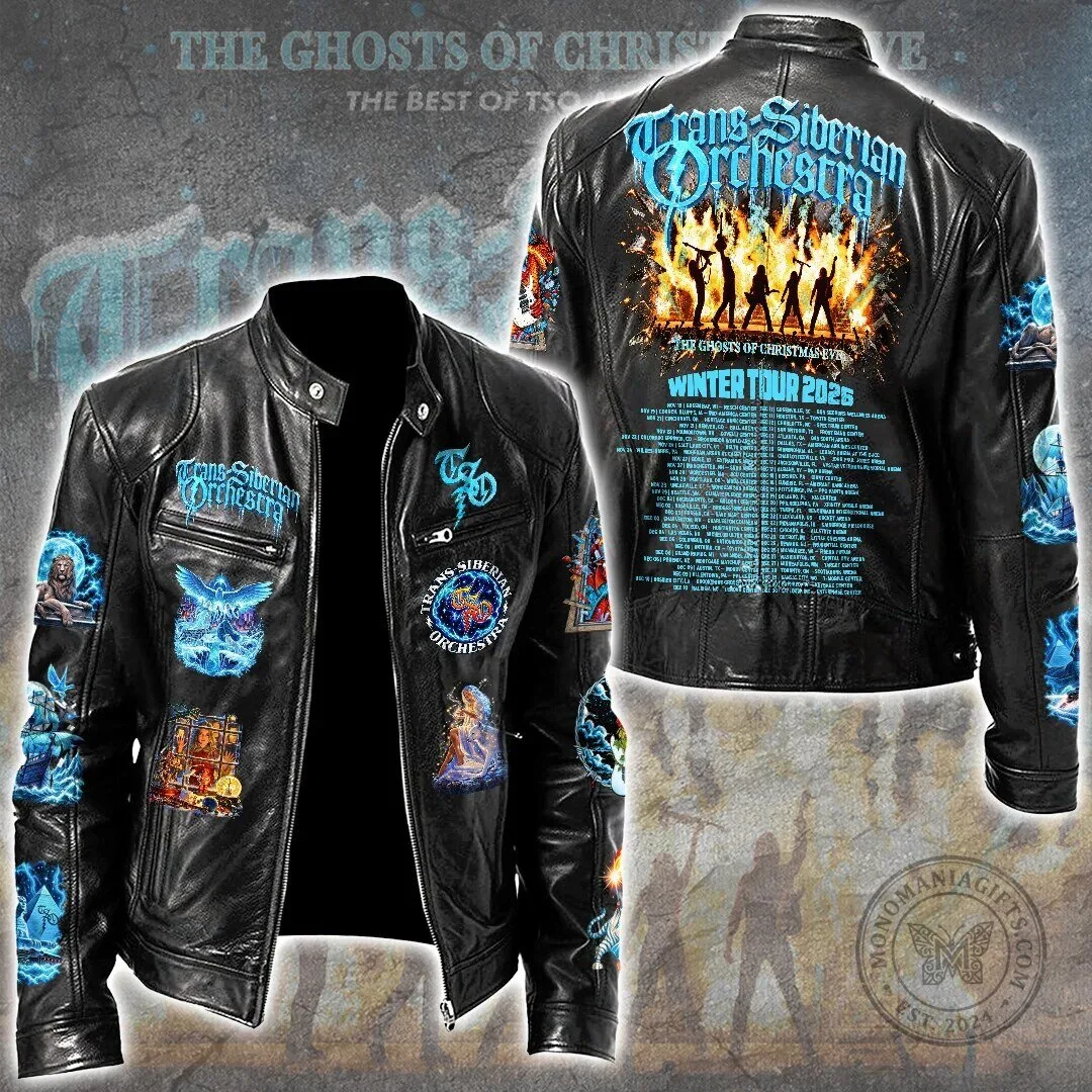 Trans-Siberian Orchestra The Ghosts of Christmas Eve Winter Tour 2025 Leather Jacket 1 Trans-Siberian Orchestra The Ghosts of Christmas Eve Winter Tour 2025 Leather Jacket