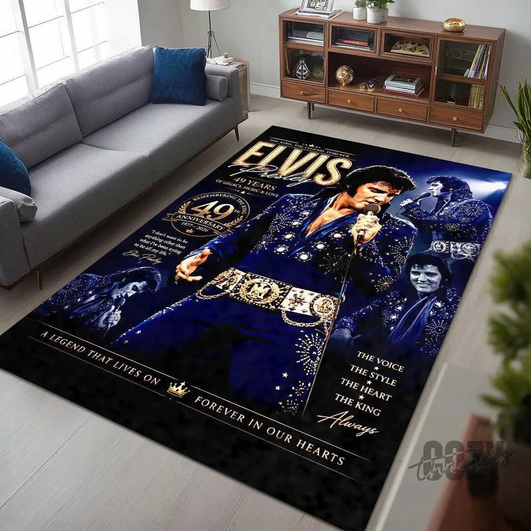 Elvis Presley 49th Anniversary Commemorative Area Rug