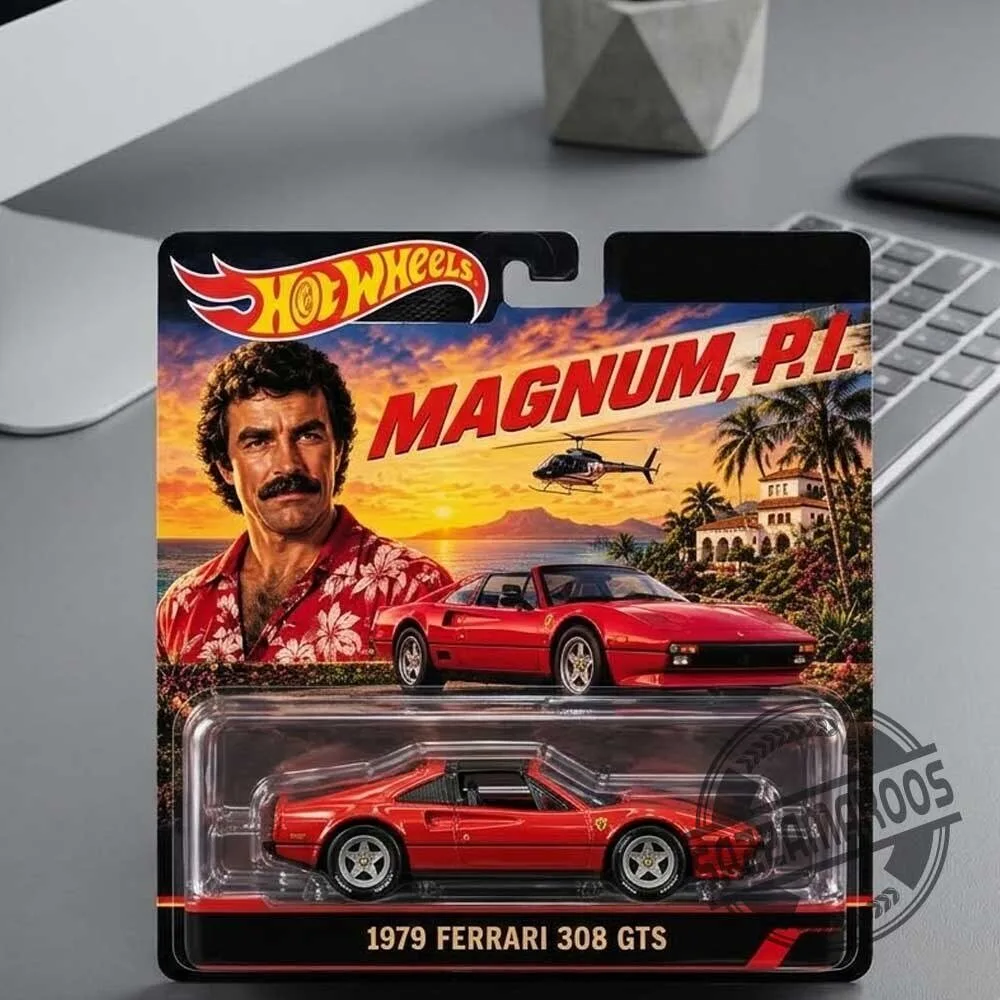 Hot Wheels Retro Entertainment Magnum P.I. 1979 Ferrari 308 GTS Die-Cast