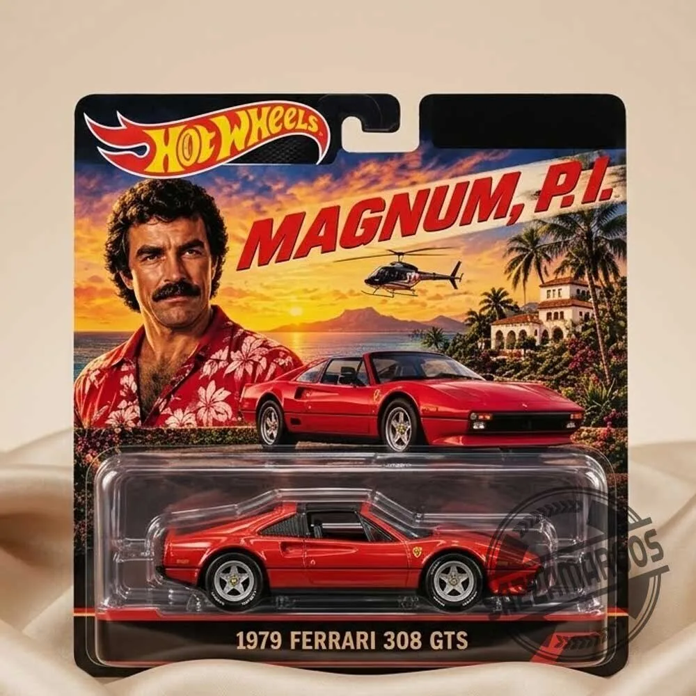 Hot Wheels Retro Entertainment Magnum P.I. 1979 Ferrari 308 GTS Die-Cast 4 Hot Wheels Retro Entertainment Magnum P.I. 1979 Ferrari 308 GTS Die-Cast