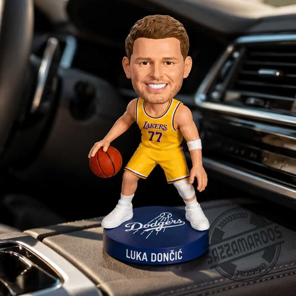 Luka Doncic Lakers #77 Dodgers Base Bobblehead 3 Luka Doncic Lakers #77 Dodgers Base Bobblehead