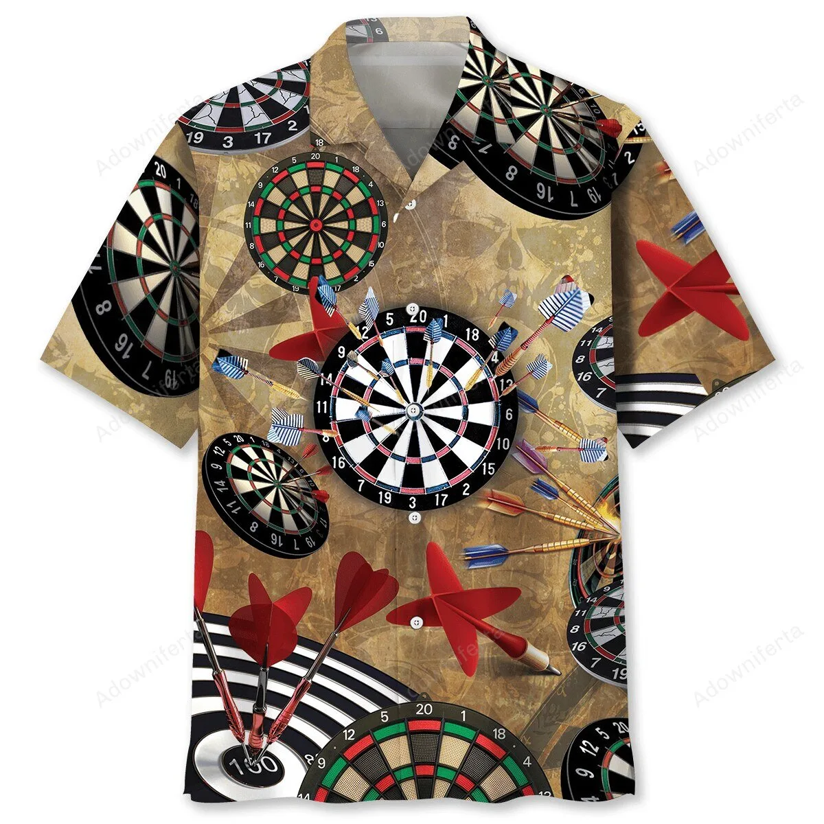 Vintage Dartboard And Darts Hawaiian Shirt For Men And Women