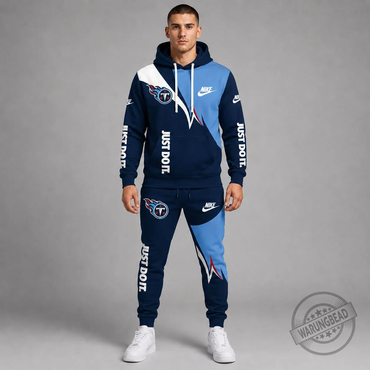 Tennessee Titans Nike Just Do It NFL Team Colors Hoodie and Sweatpants Set 1 Tennessee Titans Nike Just Do It NFL Team Colors Hoodie and Sweatpants Set