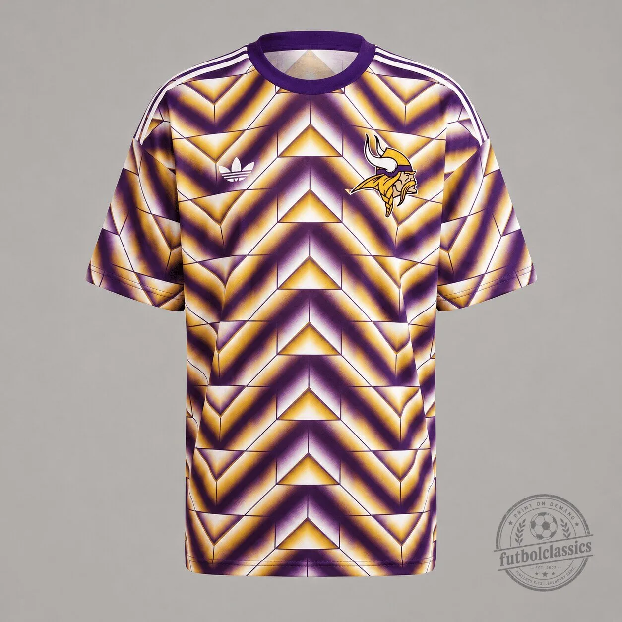 Minnesota Vikings Retro Geometric Graphic T-Shirt for Men and Women