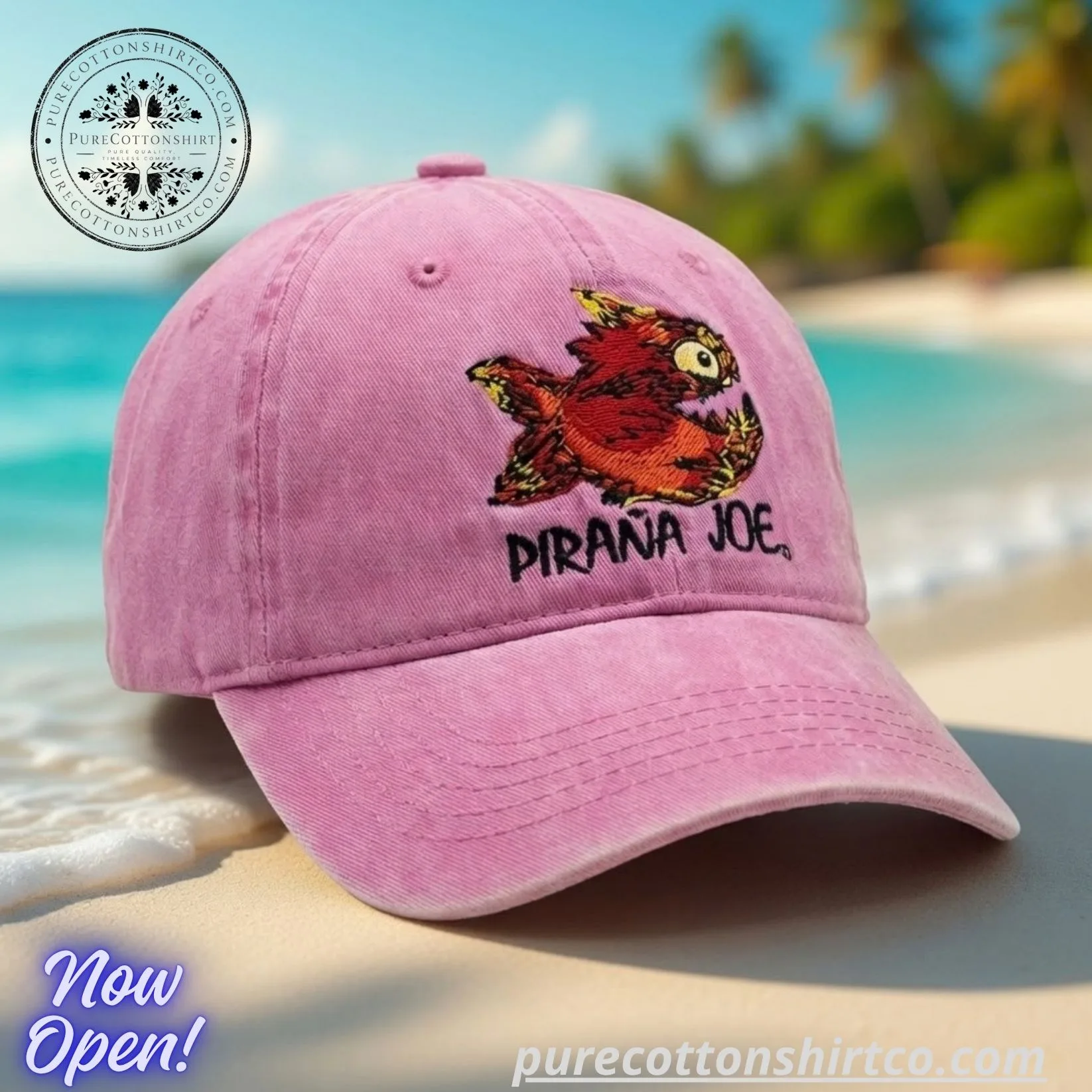 4 Karina Aespa Pirana Joe Aruba Fish Beach Adjustable Cap Hat — image 2
