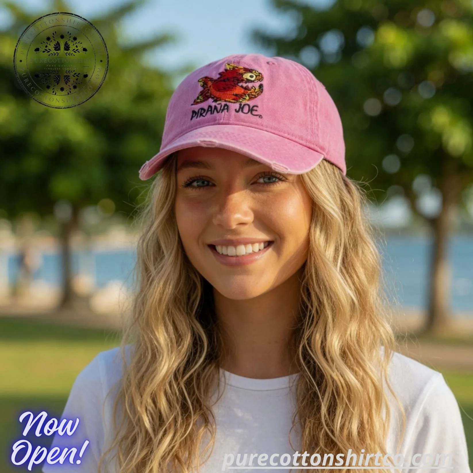 5 Karina Aespa Pirana Joe Aruba Fish Beach Adjustable Cap Hat — image 3