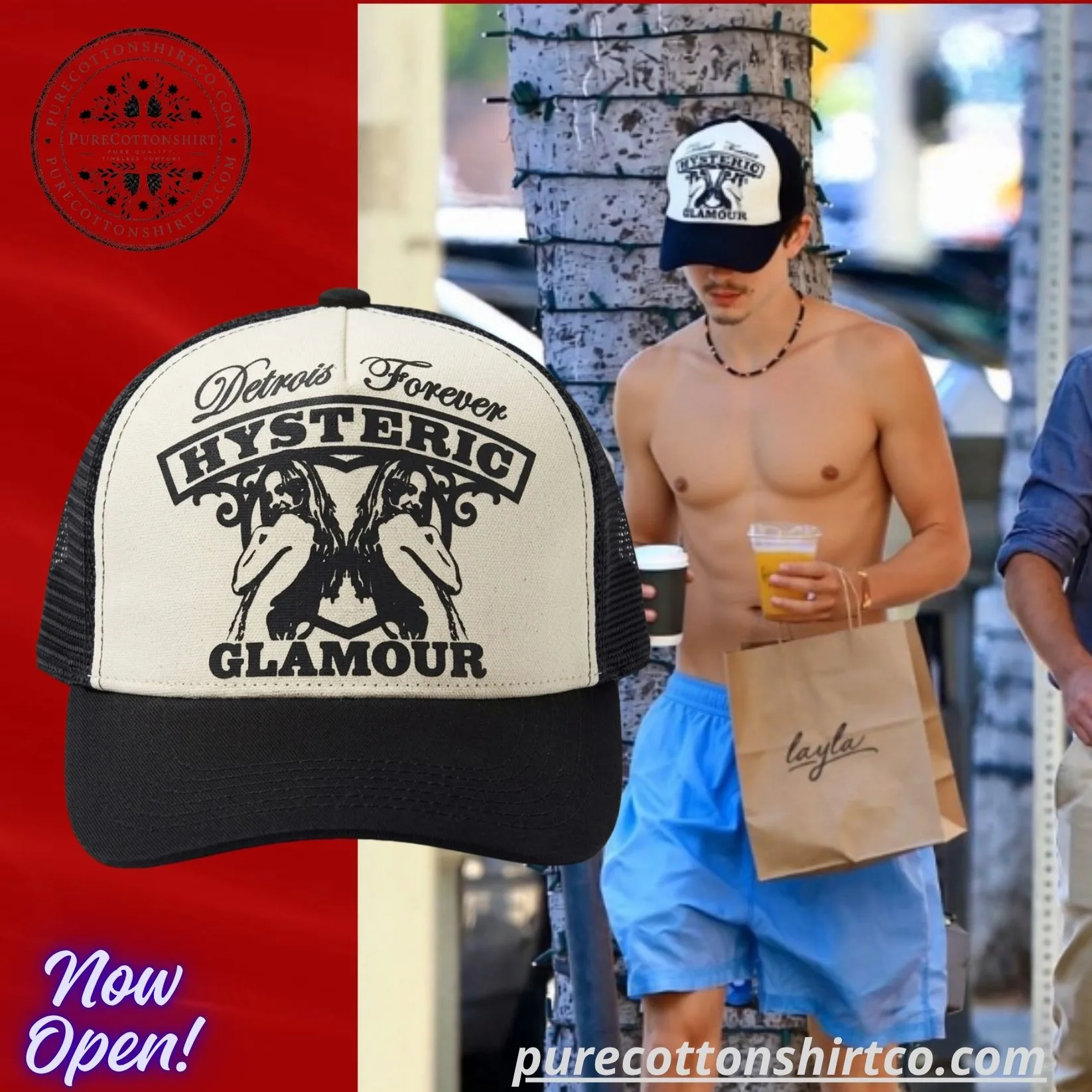 Timothee Chalamet Hysteric Glamour Trucker Cap Hat