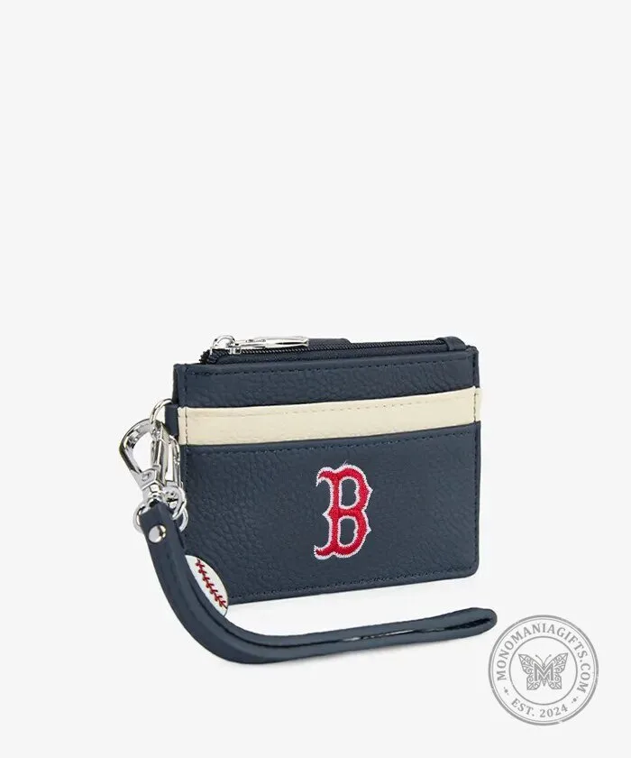 Boston Red Sox Baseball Card Holder Wallet with Baseball Charm 16 Boston Red Sox Baseball Card Holder Wallet with Baseball Charm