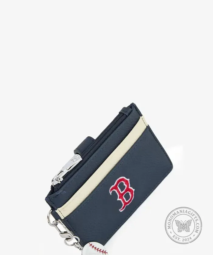 Boston Red Sox Baseball Card Holder Wallet with Baseball Charm 17 Boston Red Sox Baseball Card Holder Wallet with Baseball Charm