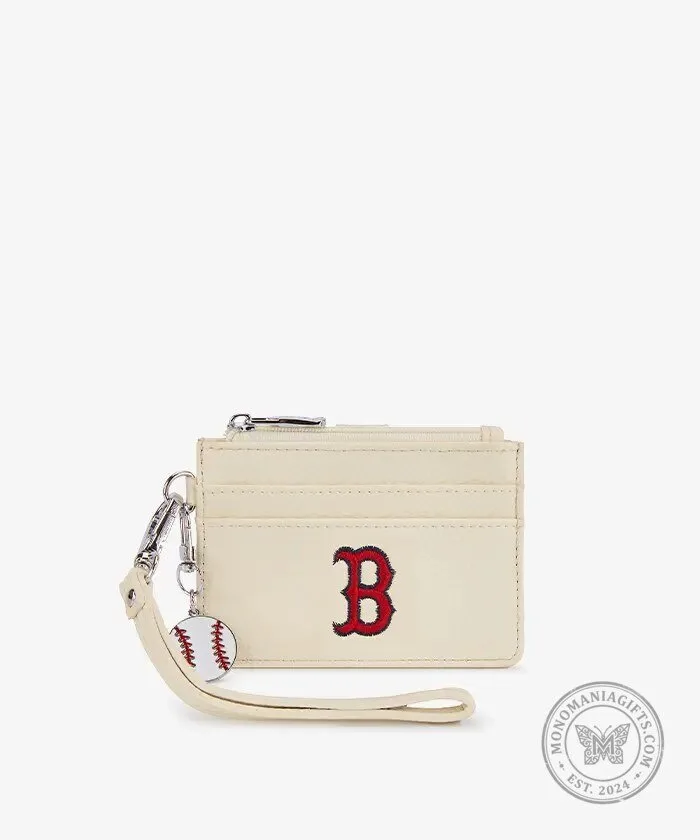 Boston Red Sox Baseball Card Holder Wallet with Baseball Charm 21 Boston Red Sox Baseball Card Holder Wallet with Baseball Charm
