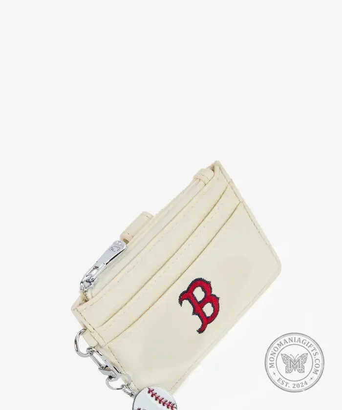 Boston Red Sox Baseball Card Holder Wallet with Baseball Charm 24 Boston Red Sox Baseball Card Holder Wallet with Baseball Charm
