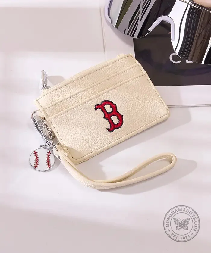 Boston Red Sox Baseball Card Holder Wallet with Baseball Charm 26 Boston Red Sox Baseball Card Holder Wallet with Baseball Charm