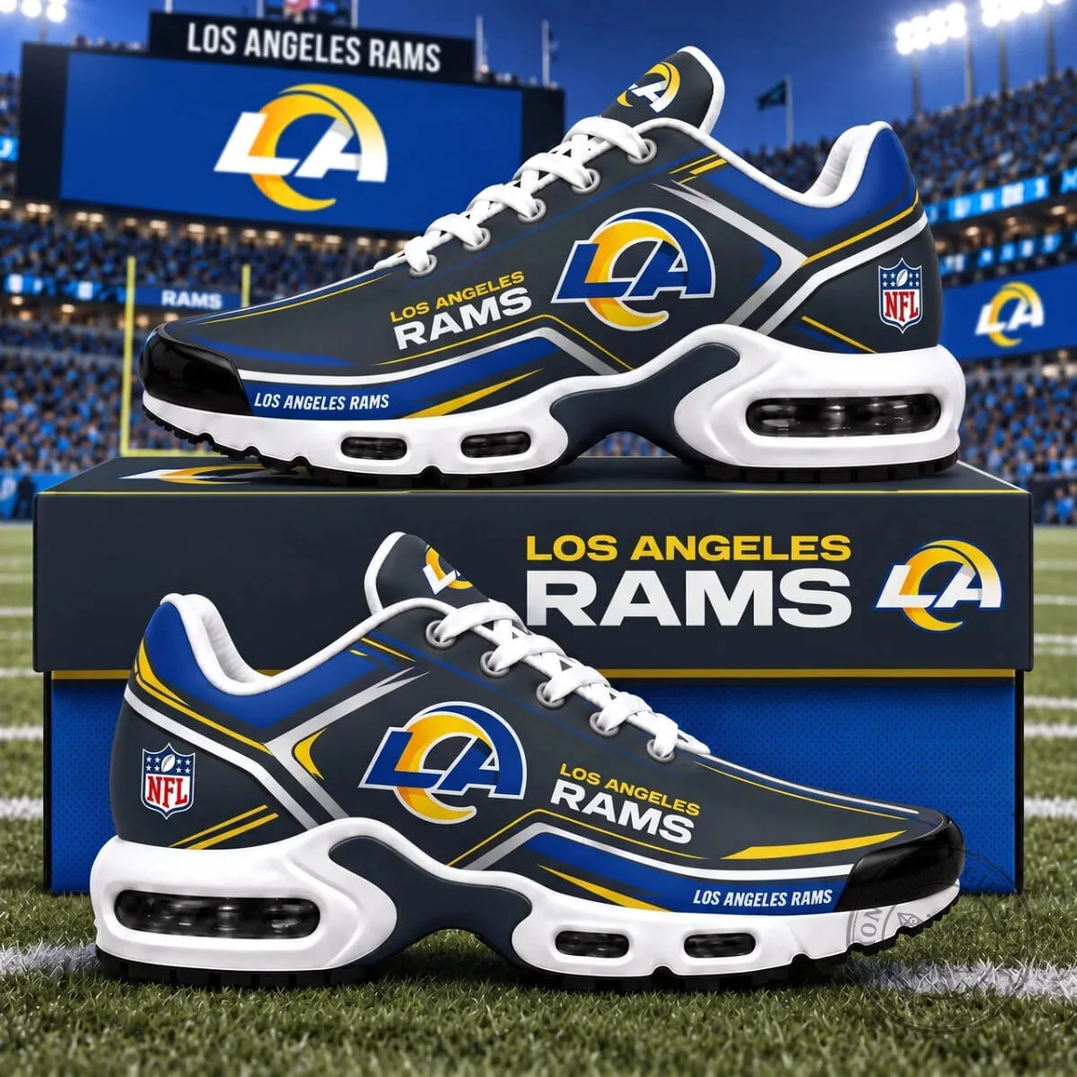 Los Angeles Rams NFL Fan Gear Air Max Style Running Shoes 1 Los Angeles Rams NFL Fan Gear Air Max Style Running Shoes