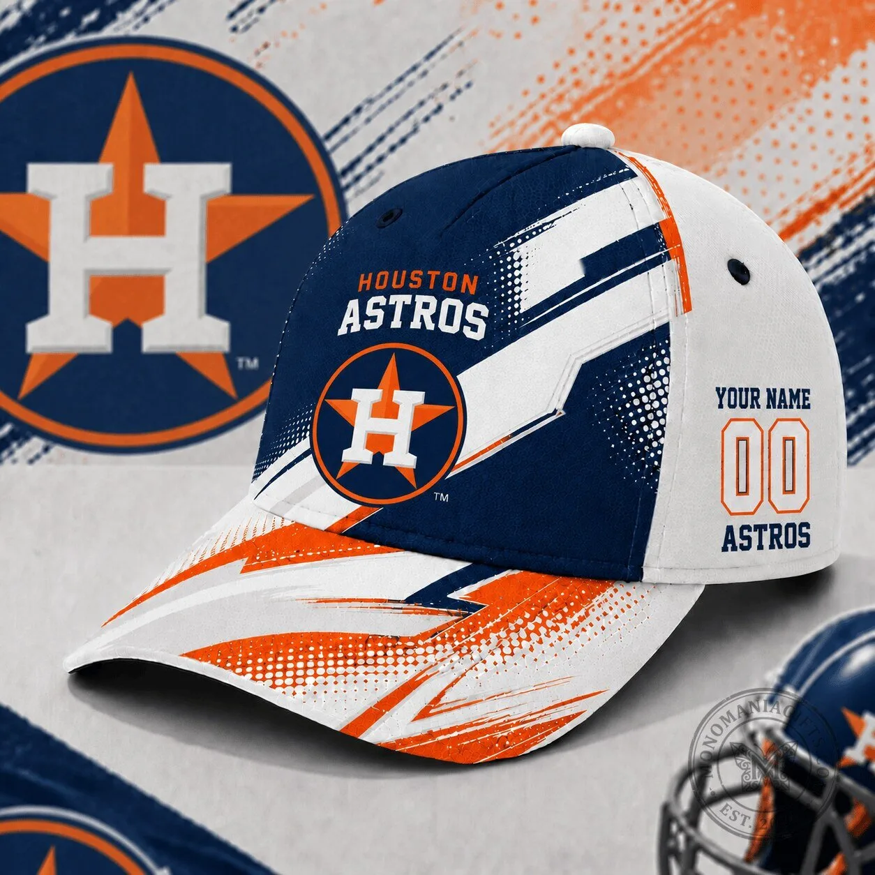 Houston Astros Baseball Team Custom Name and Number Cap Hat