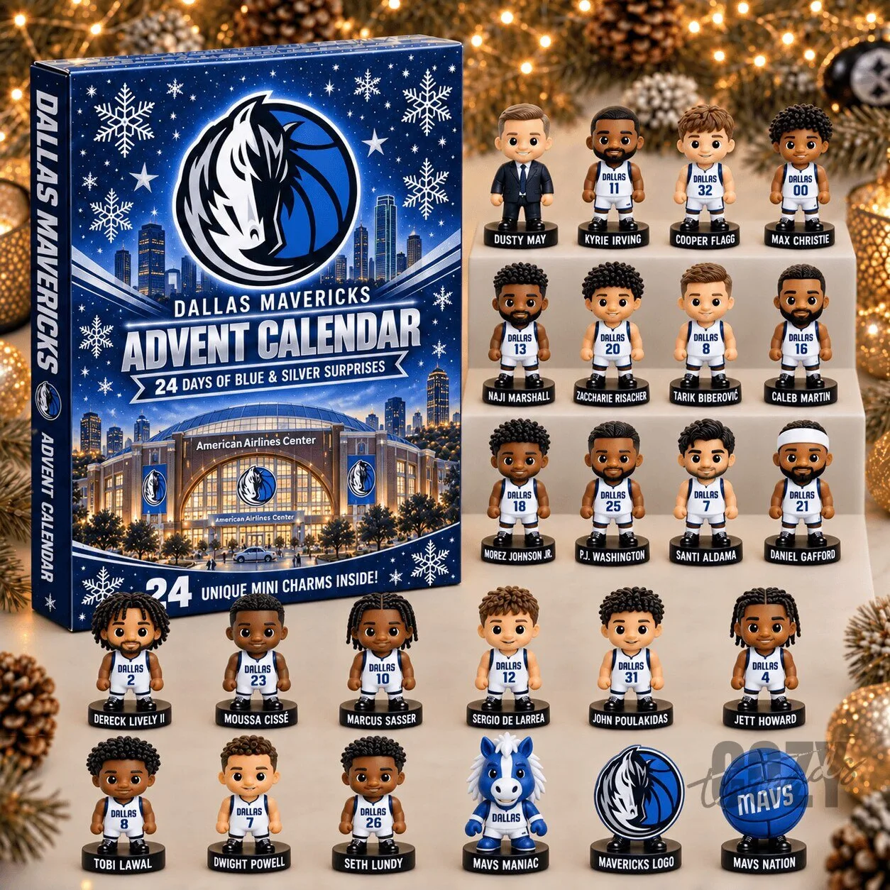 Dallas Mavericks Basketball Team 24 Day Advent Calendar with Mini Charms