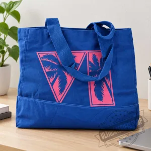 Rockstar Games GTA 6 Blue Pink Canvas Tote Bag 3 Rockstar Games GTA 6 Blue Pink Canvas Tote Bag