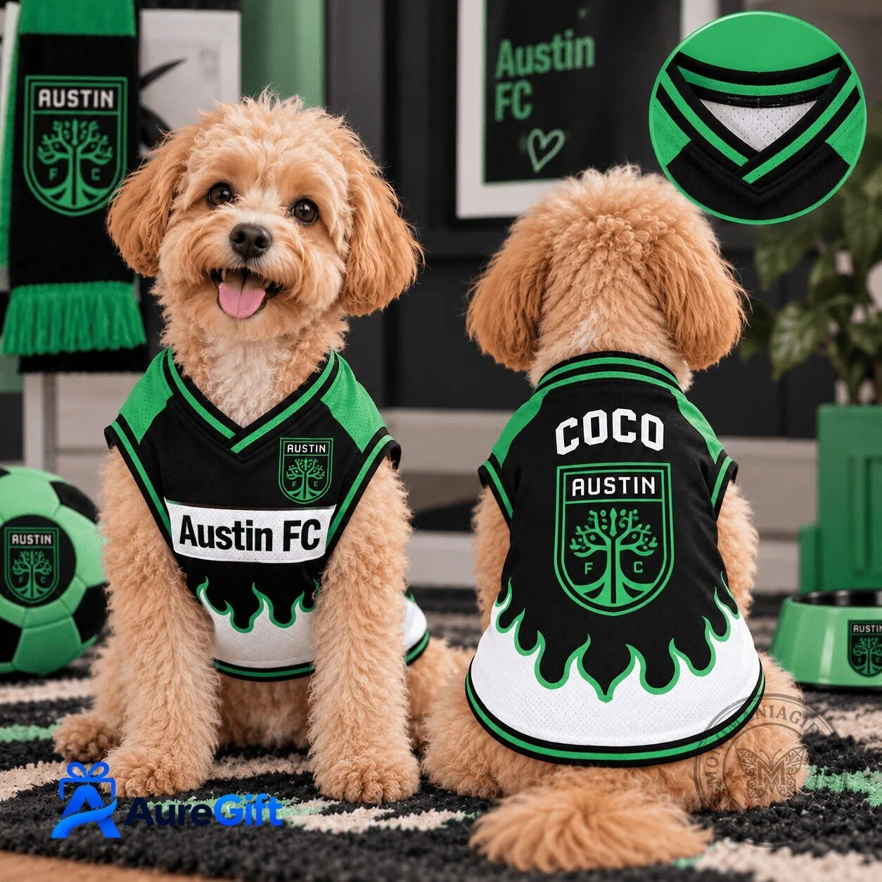 Austin FC Major League Soccer Personalized Pet Dog Jersey