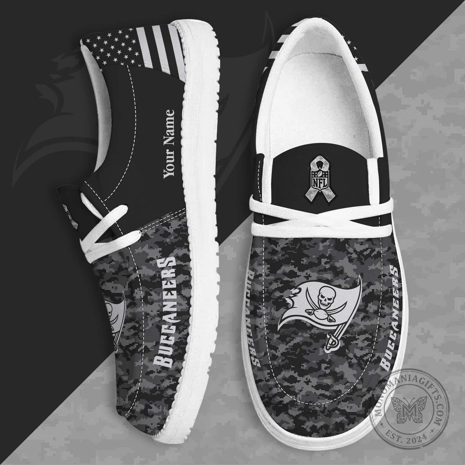 Tampa Bay Buccaneers Salute To Service Custom Name Shoes 1 Tampa Bay Buccaneers Salute To Service Custom Name Shoes