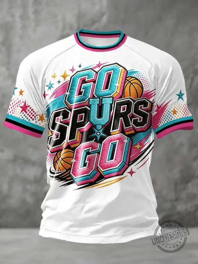 San Antonio Spurs Basketball Fan T-Shirt Go Spurs Go